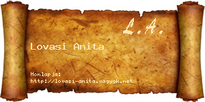 Lovasi Anita névjegykártya