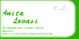 anita lovasi business card